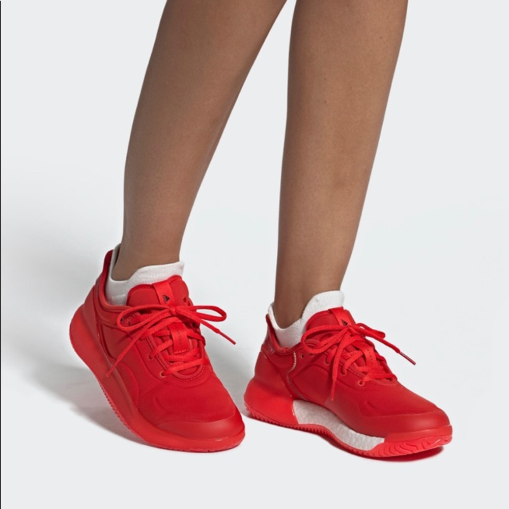 Stella McCartney x Adidas Red Sneakers